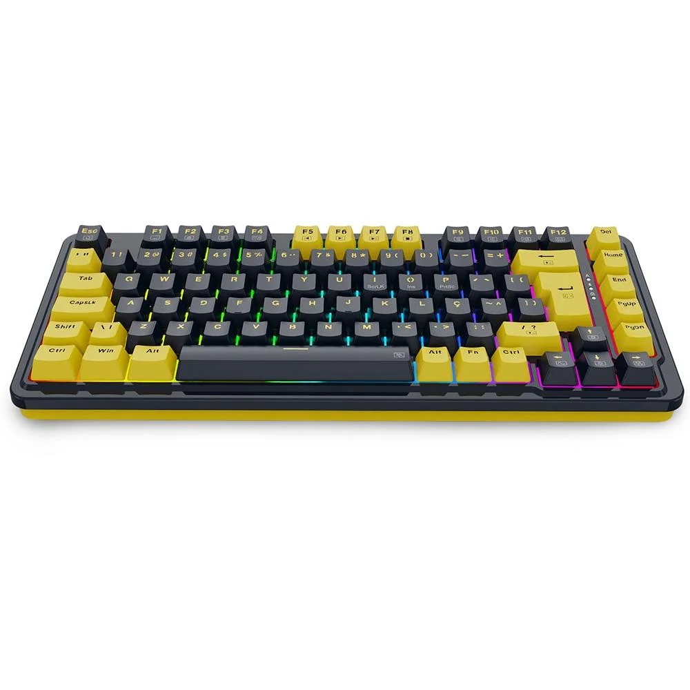 Teclado Mecânico Gamer Redragon ELF RGB Chroma Mk.II Switch Melt Gold Cabo USB-C Removível ABNT2 Preto e Laranja K649PY-RGB PT - Imagem 4