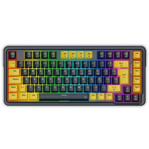 Teclado Mecânico Gamer Redragon ELF RGB Chroma Mk.II Switch Melt Gold Cabo USB-C Removível ABNT2 Preto e Laranja K649PY-RGB PT