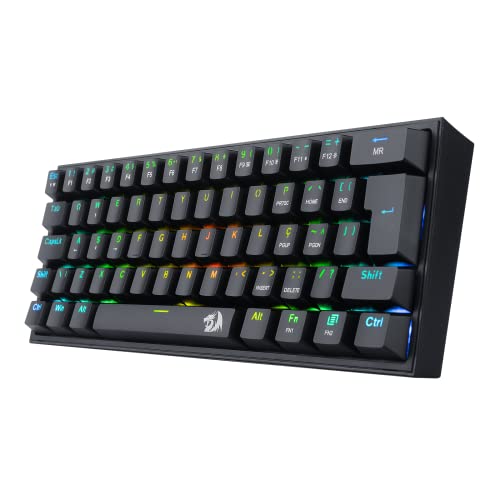 Teclado Mecânico Gamer Redragon Fizz RGB Switch Brown Preto - Imagem 1