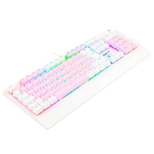 Teclado Mecânico Gamer Redragon Kala RGB Switch Blue ABNT2 Rosa com Branco K557PW