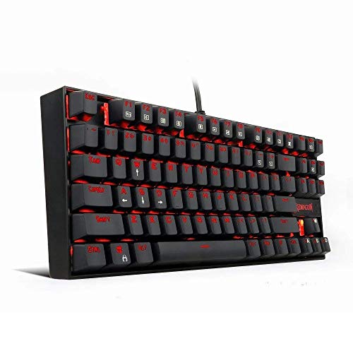 Teclado Mecânico Gamer Redragon Kumara Anti-Ghosting LED Vermelho Switch Outemu Red ABNT2 Preto K552-2 (PT-RED)