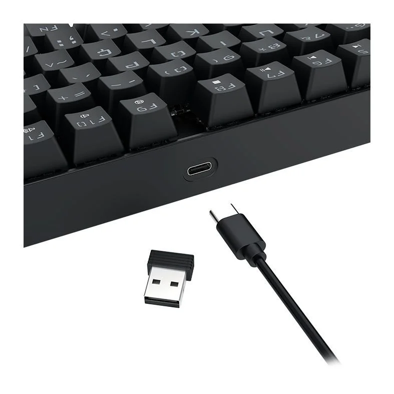 Teclado Mecânico Gamer Redragon Kumara Elite Rainbow Wireless Switch Blue Preto K552-KRS - Imagem 1