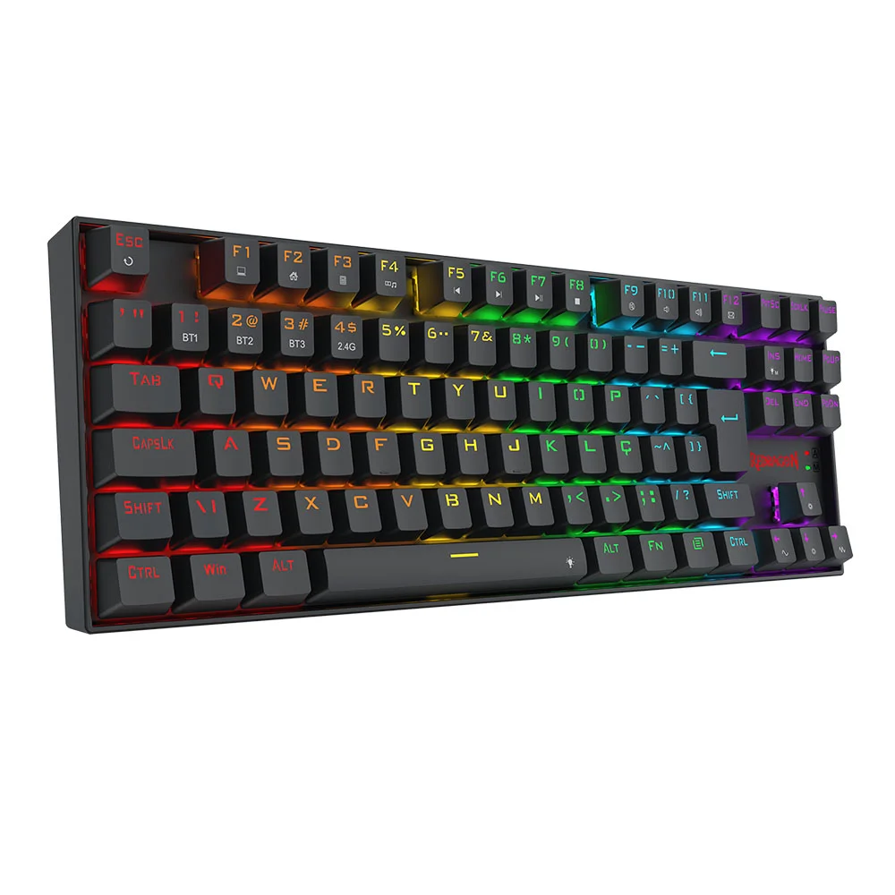 Teclado Mecânico Gamer Redragon Kumara Elite Rainbow Wireless Switch Brown Preto K552-KRS - Imagem 2