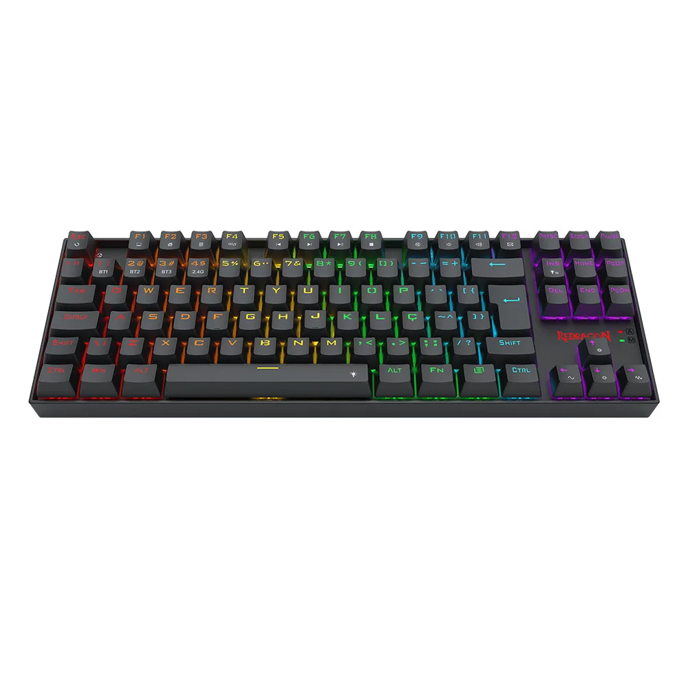 Teclado Mecânico Gamer Redragon Kumara Elite Rainbow Wireless Switch Brown Preto K552-KRS - Imagem 3