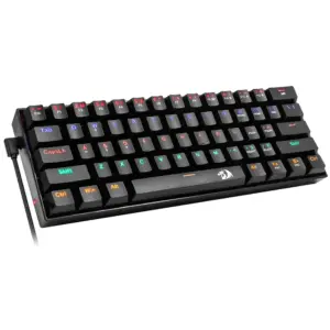 Teclado Mecânico Gamer Redragon Lakshmi 60% LED Rainbow Switch Outemu Brown ABNT2 Preto K606R (BROWN)