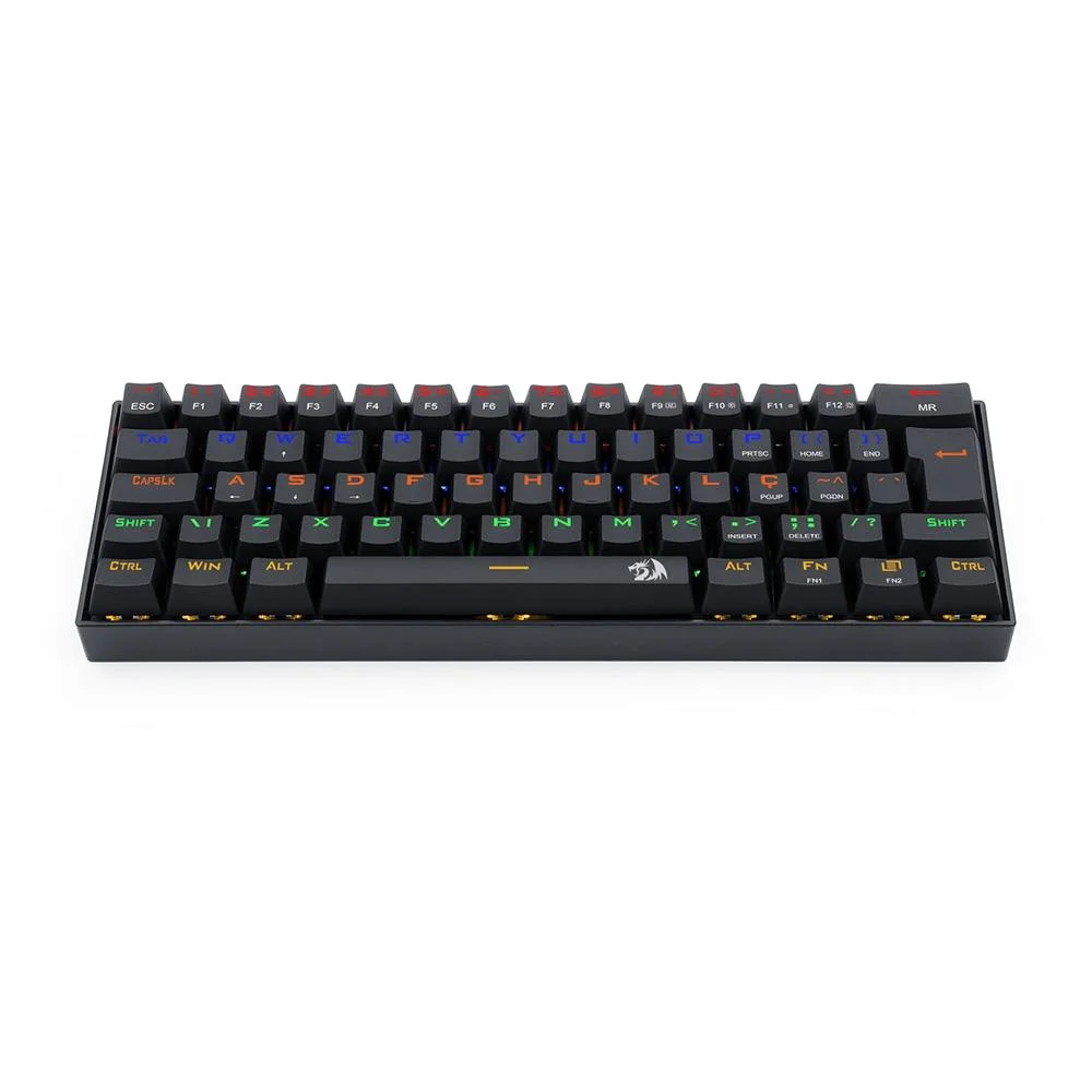 Teclado Mecânico Gamer Redragon Lakshmi Rainbow Switch Black ABNT2 Preto K606R (PT-BLACK) - Imagem 2
