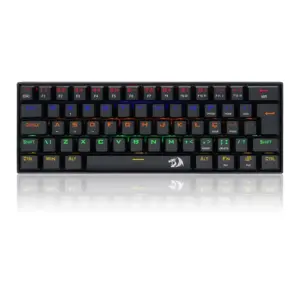 Teclado Mecânico Gamer Redragon Lakshmi Rainbow Switch Black ABNT2 Preto K606R (PT-BLACK)