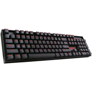 Teclado Mecânico Gamer Redragon Mitra K551-1 Iluminação Vermelha Switch Outemu Blue ABNT2 + Switches Sobressalentes