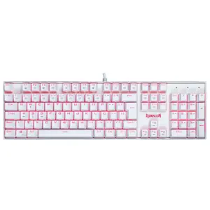 Teclado Mecânico Gamer Redragon Mitra LED Vermelho Switch Brown ABNT2 K551W