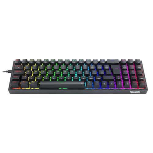 Teclado Mecânico Gamer Redragon Pollux RGB Switch Blue Layout 75% ABNT2 Preto K628-RGB-B (PT-BLUE) - Imagem 3