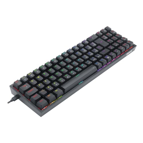 Teclado Mecânico Gamer Redragon Pollux RGB Switch Blue Layout 75% ABNT2 Preto K628-RGB-B (PT-BLUE) - Imagem 4