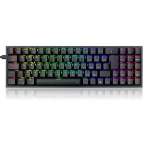 Teclado Mecânico Gamer Redragon Pollux RGB Switch Blue Layout 75% ABNT2 Preto K628-RGB-B (PT-BLUE)