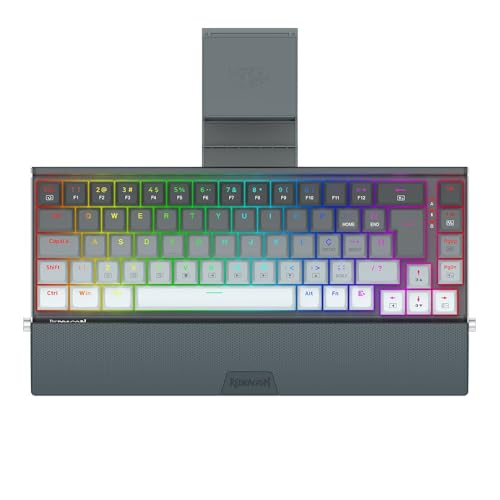 Teclado Mecânico Gamer Redragon Shaco RGB Switch Brown Preto e Cinza - Imagem 2