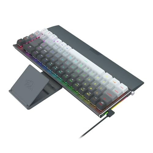 Teclado Mecânico Gamer Redragon Shaco RGB Switch Brown Preto e Cinza - Imagem 4