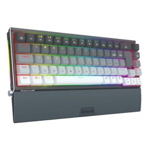 Teclado Mecânico Gamer Redragon Shaco RGB Switch Brown Preto e Cinza