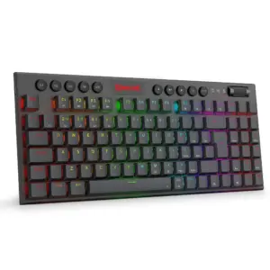 Teclado Mecânico Gamer Redragon Yi RGB Switch Marrom USB ABNT2 Preto