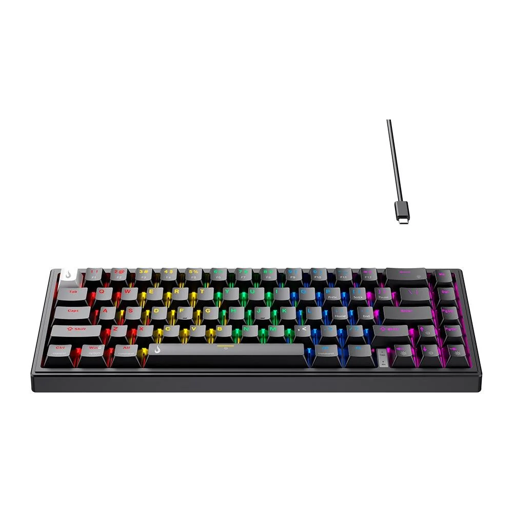 Teclado Mecânico Gamer Rise Mode GM1 Pro Black ARGB Mini 65% Switch Outemu Blue USB-C Preto RM-TCM-GM1P-BBLUE - Imagem 2
