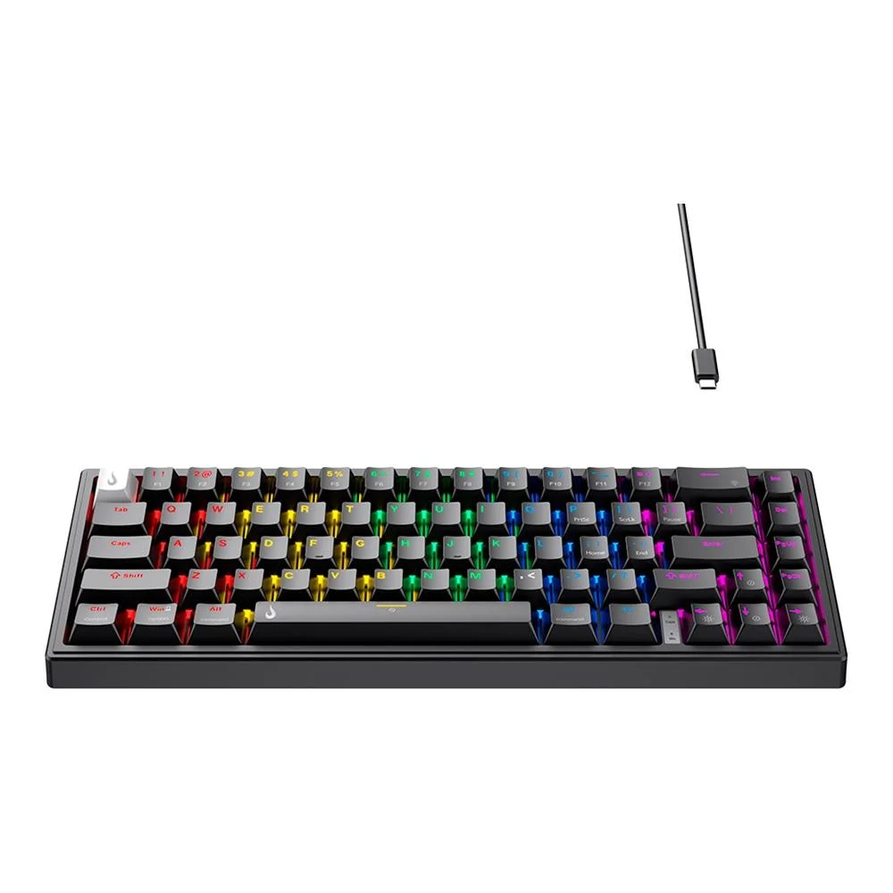 Teclado Mecânico Gamer Rise Mode GM1 Pro Black ARGB Mini 65% Switch Outemu Red USB-C Preto RM-TCM-GM1P-BRED - Imagem 2