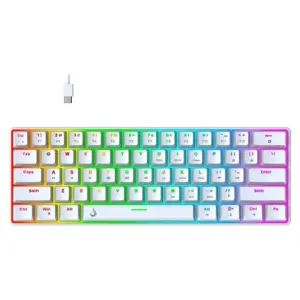 Teclado Mecânico Gamer Rise Mode GM1 White RGB Switch Outemu Red RM-TCM-GM1-WRED