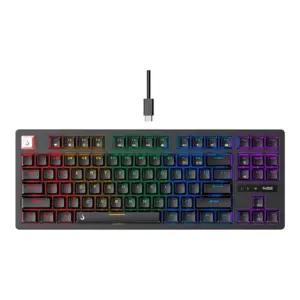 Teclado Mecânico Gamer Rise Mode GM2 Pro Black RGB Rainbow Switch Outemu Blue Preto RM-TCM-GM2-BBLUE