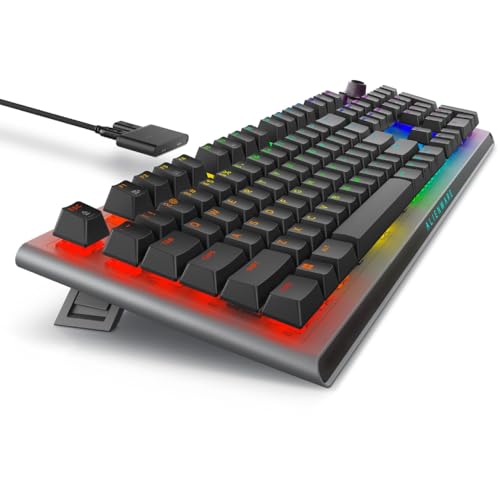 Teclado Mecânico Gamer Sem Fio Alienware AW920K Bluetooth RGB Switch Red MX Branco AW920K-W-WW - Imagem 1