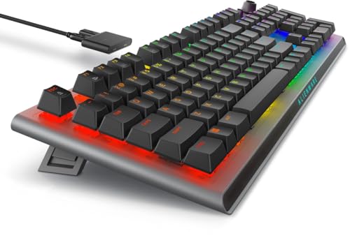 Teclado Mecânico Gamer Sem Fio Alienware AW920K Bluetooth RGB Switch Red MX Branco AW920K-W-WW - Imagem 3