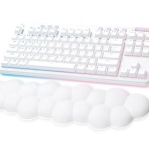 Teclado Mecânico Gamer Sem Fio Logitech G715 Coleção Aurora LIGHTSPEED Switch GX Linear Red RGB ABNT2 Branco 920-010706