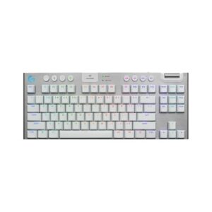 Teclado Mecânico Gamer Sem Fio Logitech G915 X Lightspeed TKL RGB Lightsync USB Bluetooth Switch GL Tactile Branco 920-012732