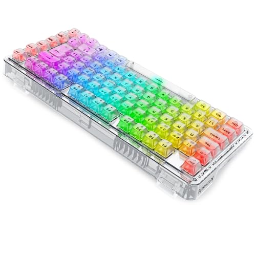Teclado Mecânico Gamer Sem Fio Redragon ELF Pro RGB Switch Brown Bluetooth ABNT2 Cristalino Transparente K649CT-RGB-PRO PT - Imagem 4