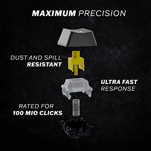 Teclado Mecânico Gamer Skyloong GK61 RGB Switch Gateron Yellow USB-C Branco - Imagem 3