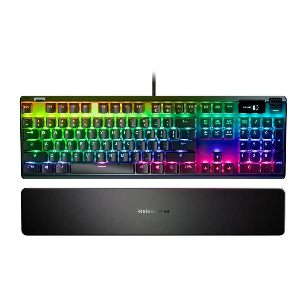 Teclado Mecânico Gamer Steelseries Apex 7 Switch Red US Anti-Ghosting Preto 64636 - Imagem 1