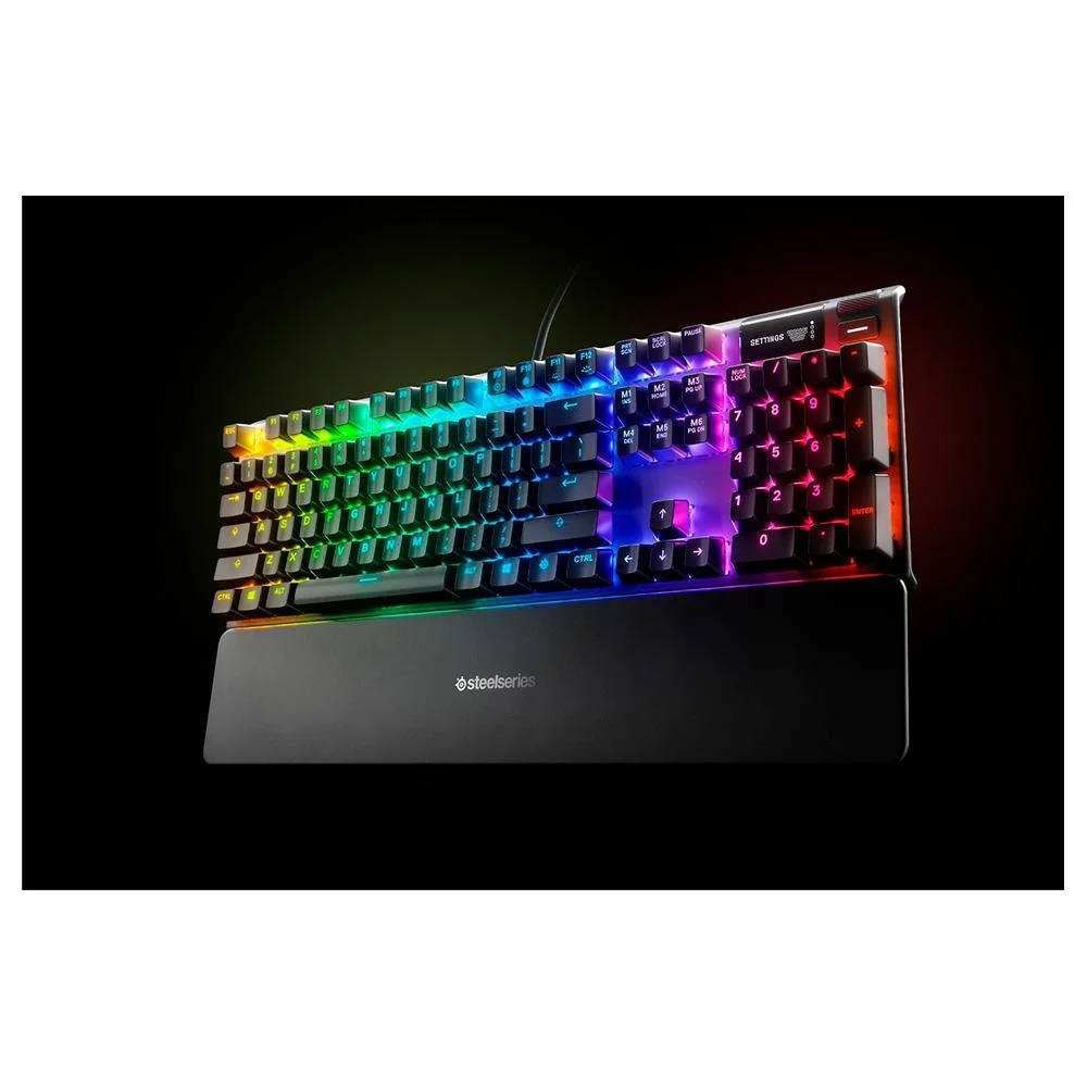 Teclado Mecânico Gamer Steelseries Apex 7 Switch Red US Anti-Ghosting Preto 64636 - Imagem 3