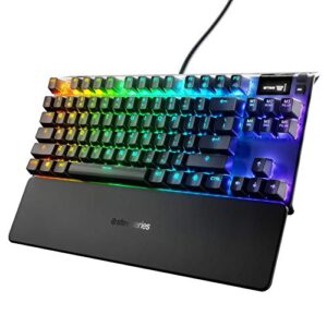 Teclado Mecânico Gamer Steelseries Apex 7 TKL RGB Switch Red Anti-ghosting US Preto 64646