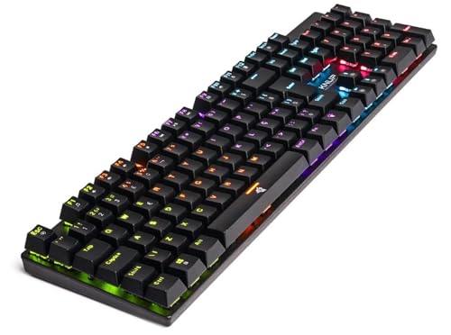 Teclado Mecânico Gamer Switch Blue LED RGB 12 Cores Rainbow Anti-Ghosting USB - Imagem 1