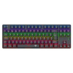 Teclado Mecânico Gamer T-Dagger Arena Rainbow Switch Brown ABNT2 Preto T-TGK321-BR