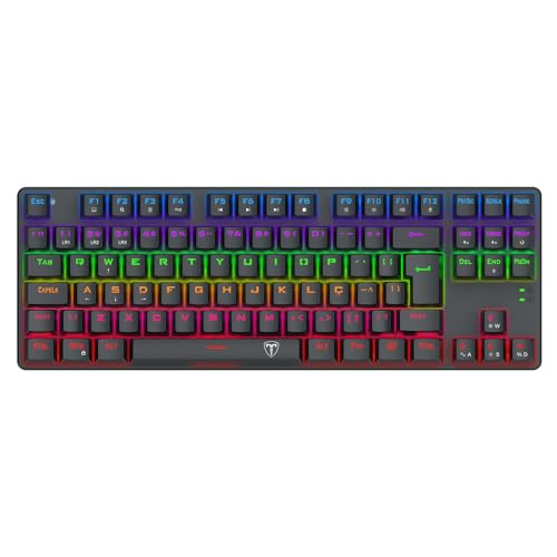 Teclado Mecânico Gamer T-Dagger Arena Rainbow Switch Brown ABNT2 Preto T-TGK321-BR