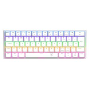 Teclado Mecânico Gamer T-Dagger Arena Rainbow Switch Dust-Proof Brown USB Branco T-TGK321W-BR