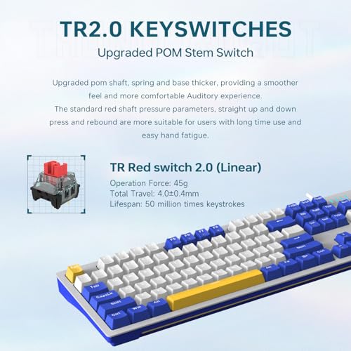 Teclado Mecânico Gamer Thunderobot KG3104C Switch Blue USB - Imagem 3