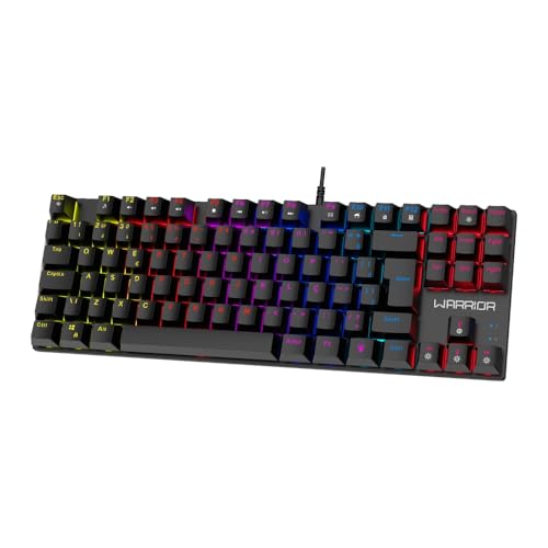 Teclado Mecânico Gamer Warrior Royal Cross TKL RGB Switch Blue ABNT2 Preto TC312 - Imagem 1