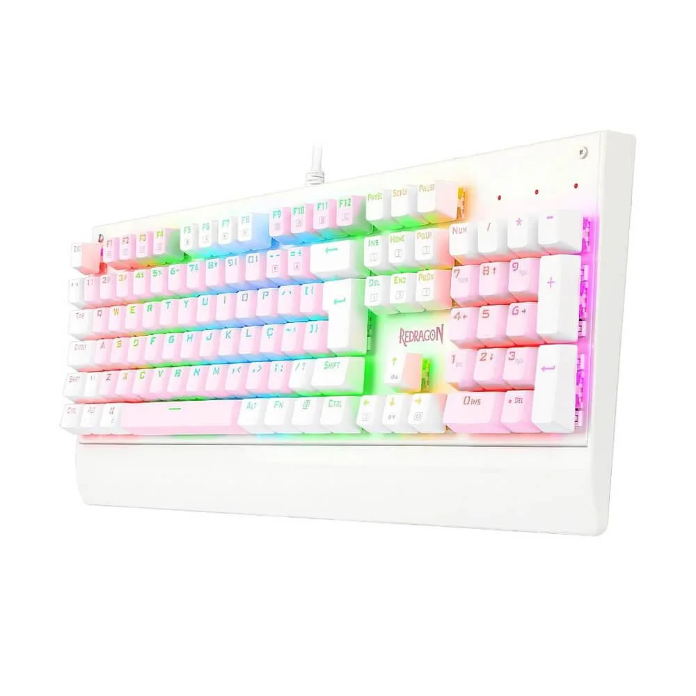 Teclado Mecânico Gamer Redragon Kala Switch Marrom Rosa e Branco PT - Imagem 3