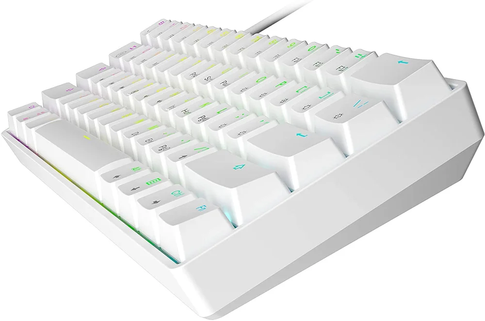 Teclado Mecânico Skyloong GK61 RGB Switch Gateron Yellow USB-C Branco - Imagem 3