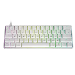 Teclado Mecânico Skyloong GK61 RGB Switch Gateron Yellow USB-C Branco