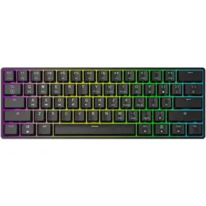 Teclado Mecânico Gamer Skyloong GK61 RGB Switch Gateron Yellow USB-C Preto