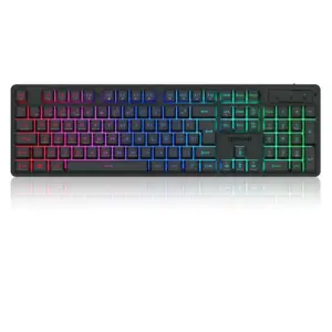 Teclado Membrana Gamer Redragon Netherbane Pro RGB Sem Fio USB Bluetooth