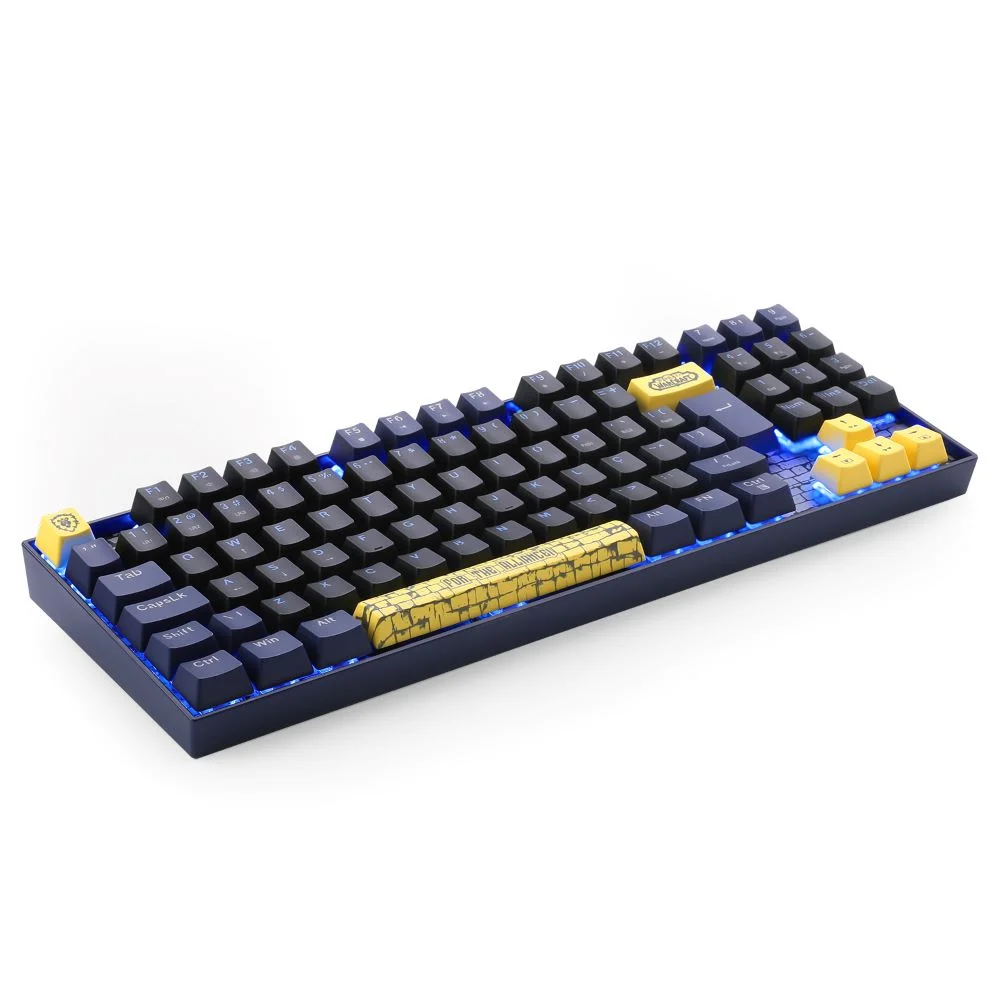 Teclado Mecânico Gamer Redragon World Of Warcraft Aliança LED Azul Switch Blizzard Preto e Azul - Imagem 3