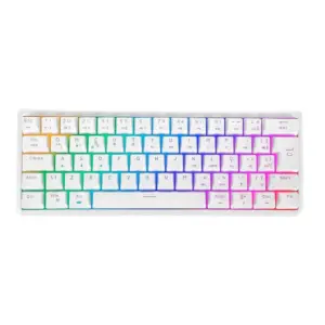 Teclado Sem Fio Gamer Motospeed RGB Wireless Bluetooth Switch Red US Branco SK66