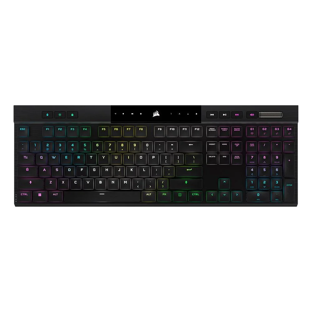 Teclado Sem Fio Mecânico Gamer Corsair K100 Air RGB Cherry MX Ultra USB 3.0 100% Anti-Ghosting US Preto CH-913A01U-NA - Imagem 1