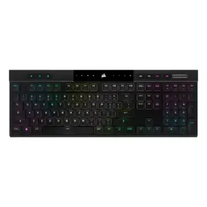 Teclado Sem Fio Mecânico Gamer Corsair K100 Air RGB Cherry MX Ultra USB 3.0 100% Anti-Ghosting US Preto CH-913A01U-NA