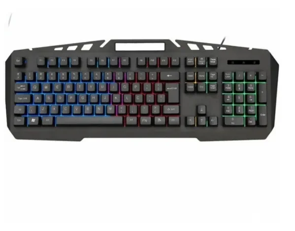 Teclado Semi-Mecânico Gamer Kmex Spartacus LED RGB Anti-Ghosting ABNT2 Preto KB-A328 - Imagem 2