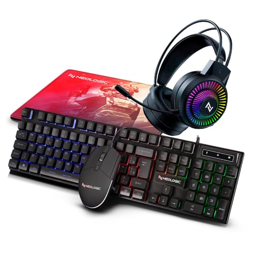 Teclado Semi Mecânico Gamer Neologic Infinite Play Black Rainbow ABNT2 Preto